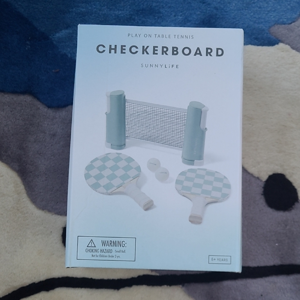 Sunnylife Blue and White Table Tennis Set